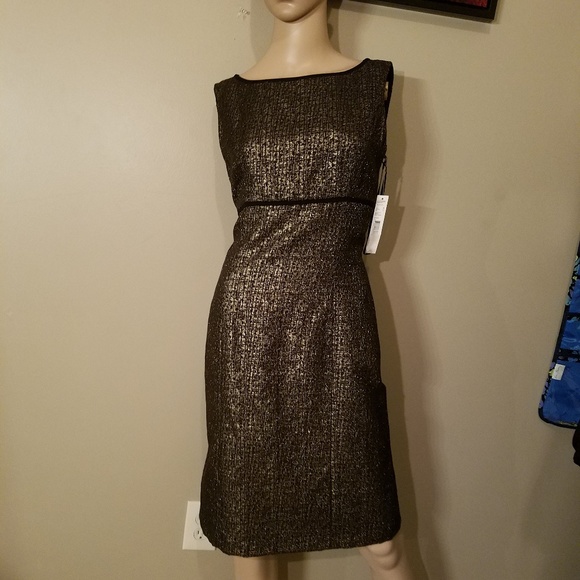 Alex Marie black and golden dress size 4 - Picture 1 of 5